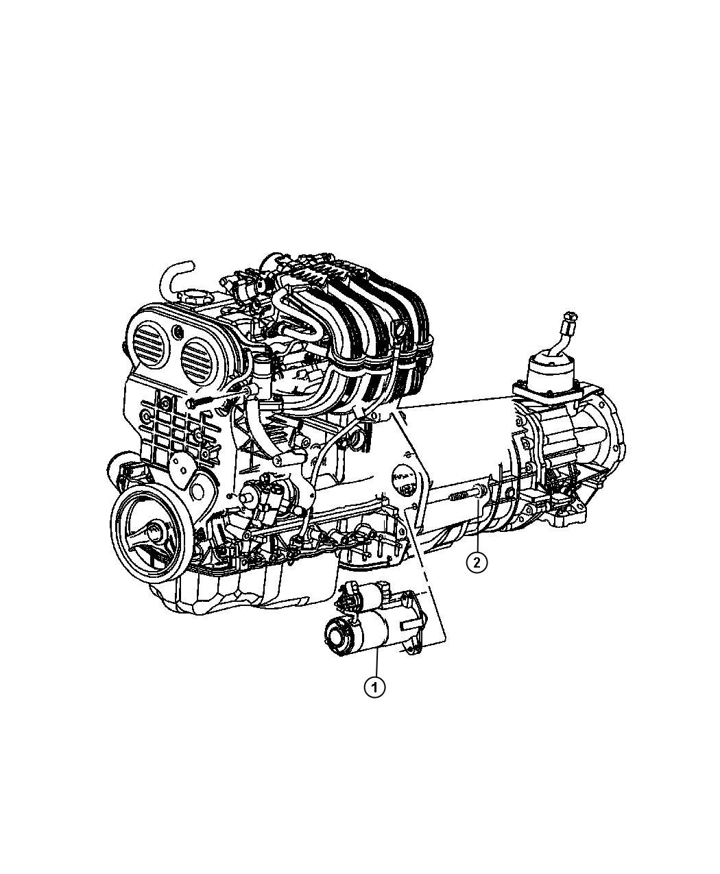 Diagram Starter and Related Parts 2.8L[2.8L I4 TURBO DIESEL ENGINE]. for your 2022 Ram 1500   