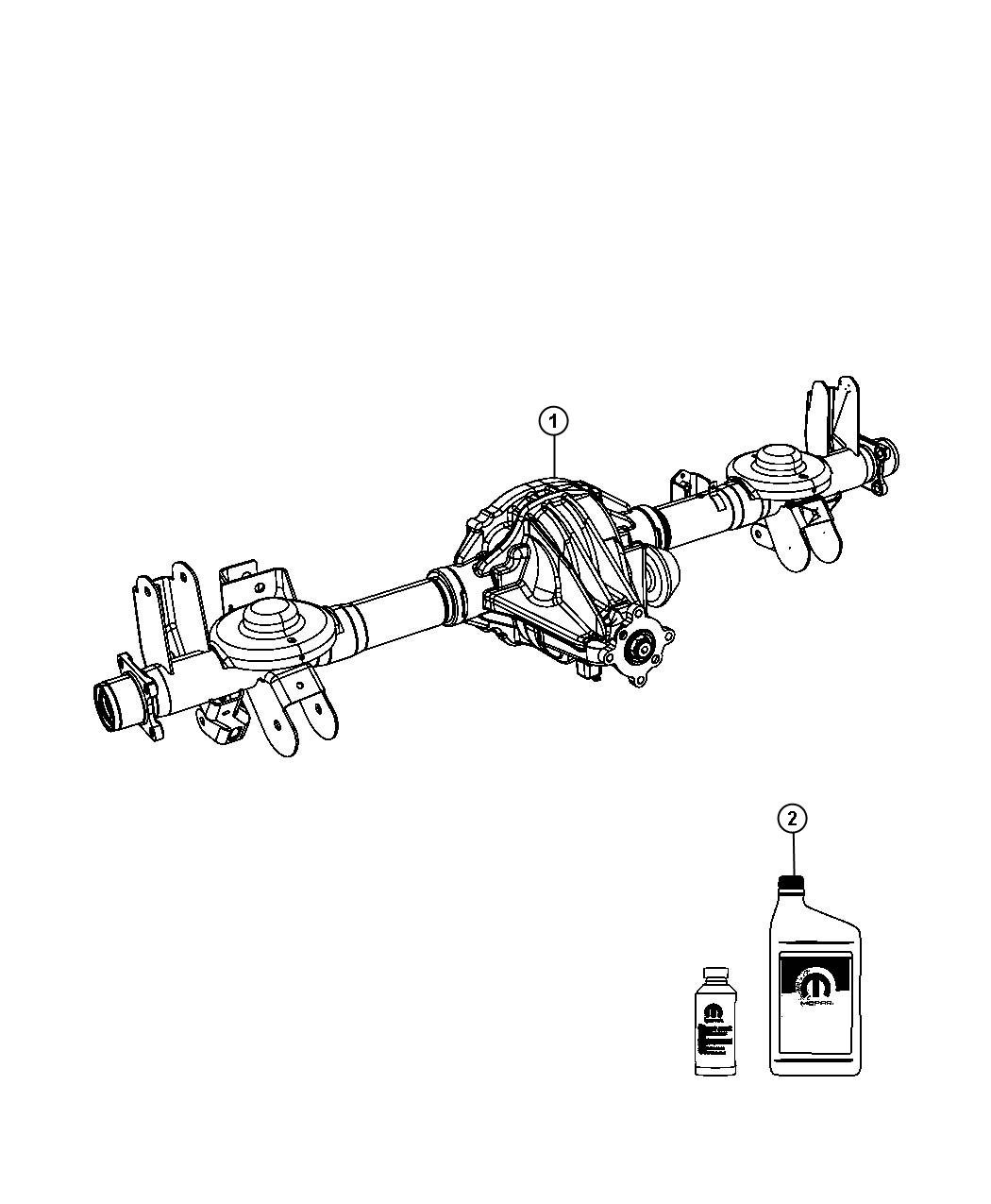 Diagram Axle Assembly,Rear. for your Dodge