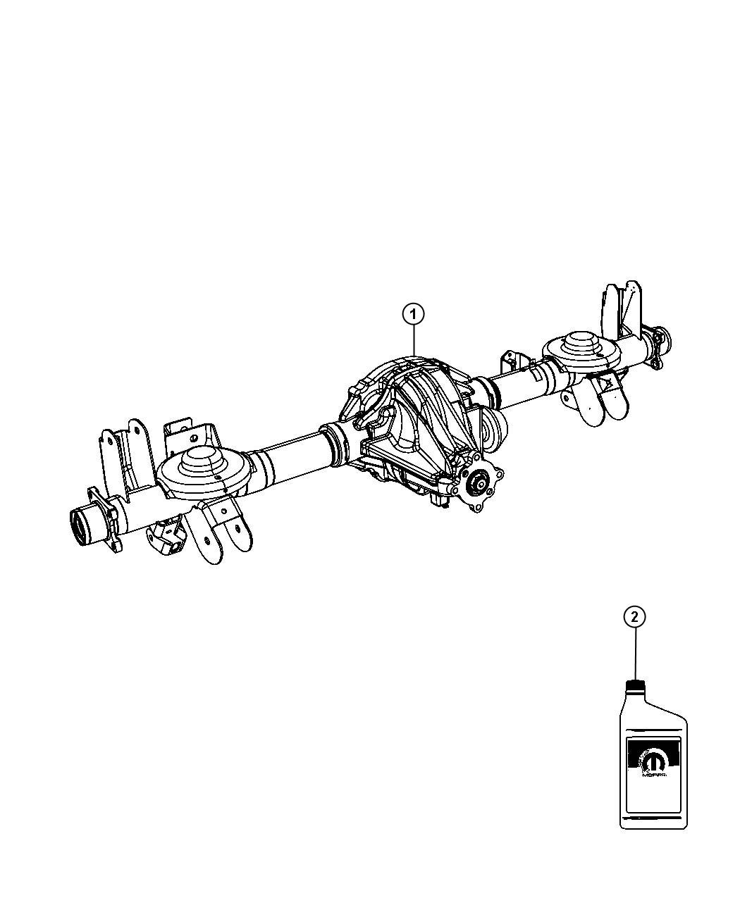 Axle Assembly, Rear. Diagram