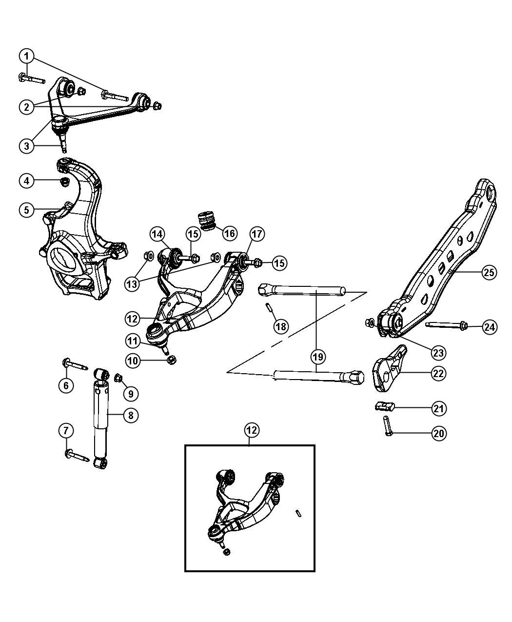 Diagram Suspension,Front. for your Chrysler 200  