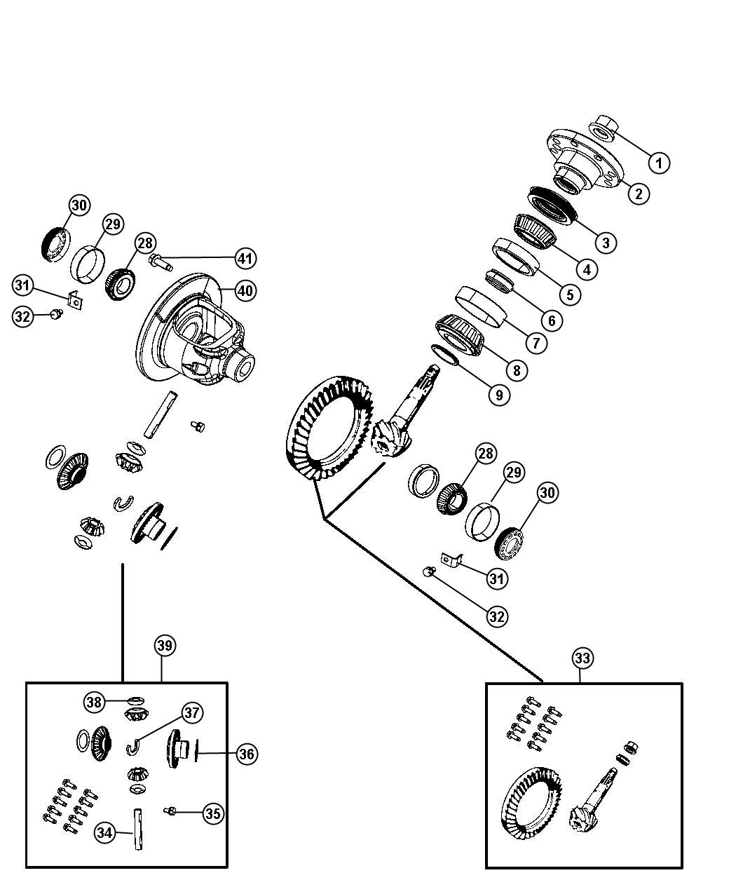 Diagram Differential Assembly,Rear. for your Chrysler