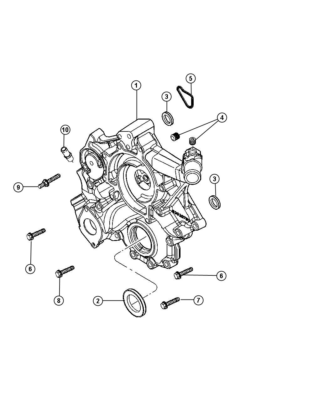 Timing Case Cover 3.7L [3.7L V6 Engine]. Diagram