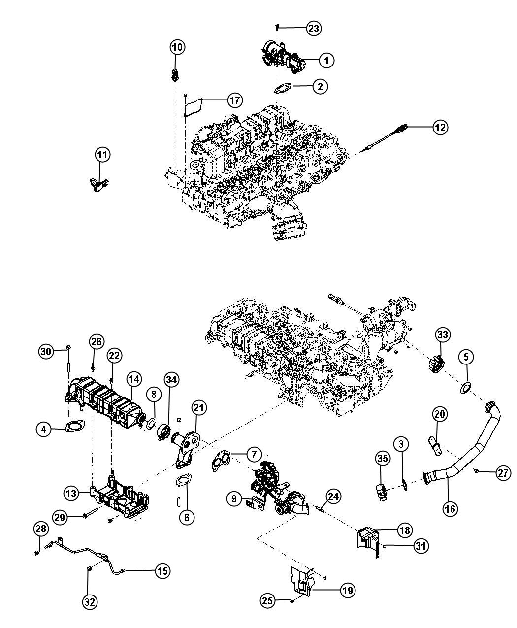 Diagram EGR System Diesel. for your Dodge