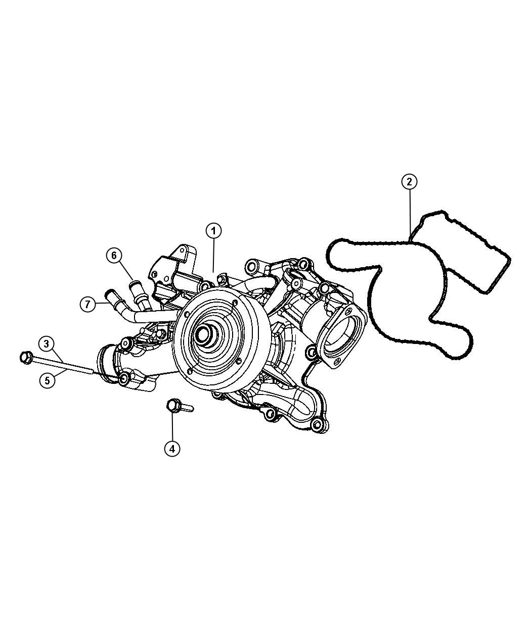 Diagram Water Pump and Related Parts. for your 2019 Chrysler 300   