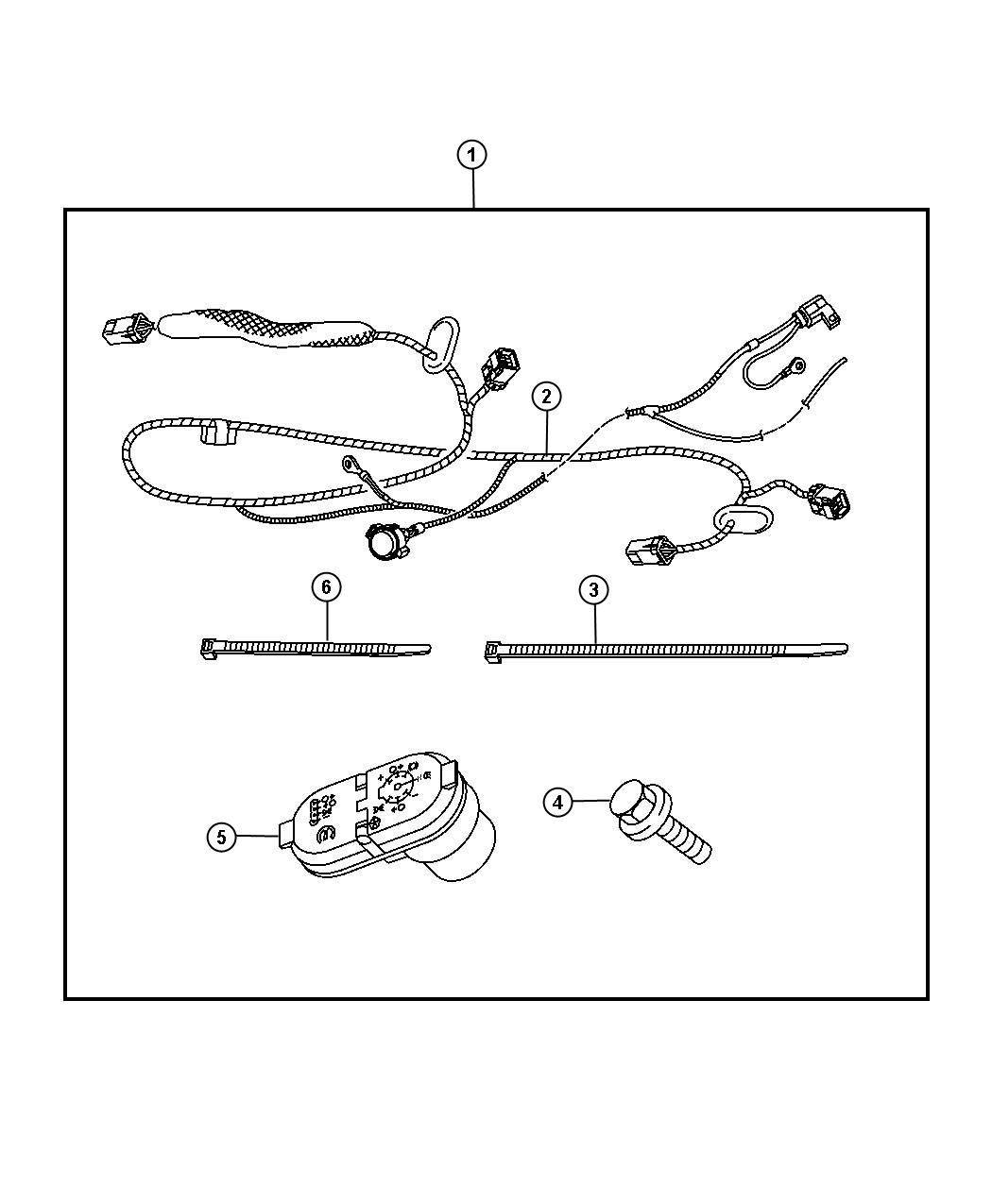 Diagram Wiring Kit-Trailer Tow-7 Way. for your 2005 Jeep Liberty 2.8L Turbo 4 Cyl Diesel A/T 4X4  