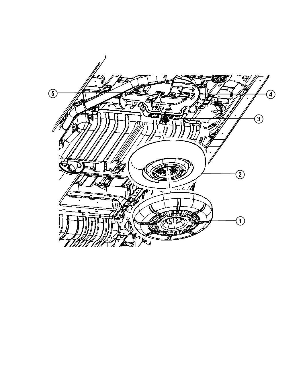 Diagram Spare Tire Stowage. for your Dodge Grand Caravan  