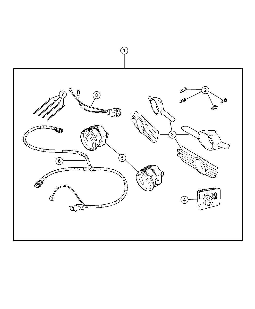 Diagram Light Kit - Fog. for your Chrysler