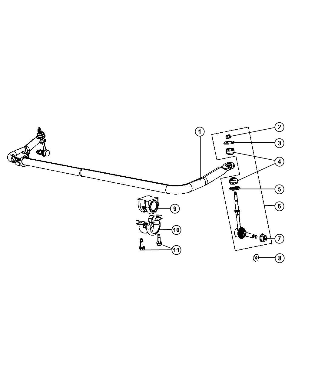 Diagram Stabilizer Bar,Front. for your Chrysler 300  M