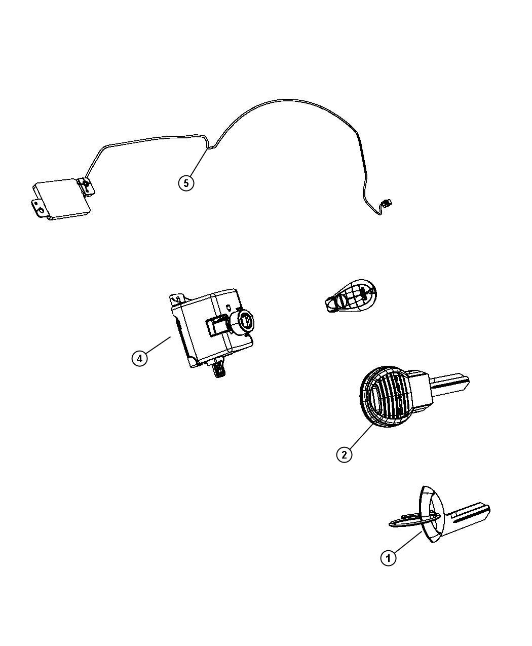 Diagram Receiver Modules, Keys, and Key Fobs. for your 2013 Ram 1500   