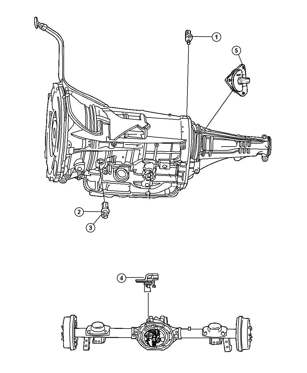 Diagram Sensors, Drivetrain. for your Chrysler Aspen  