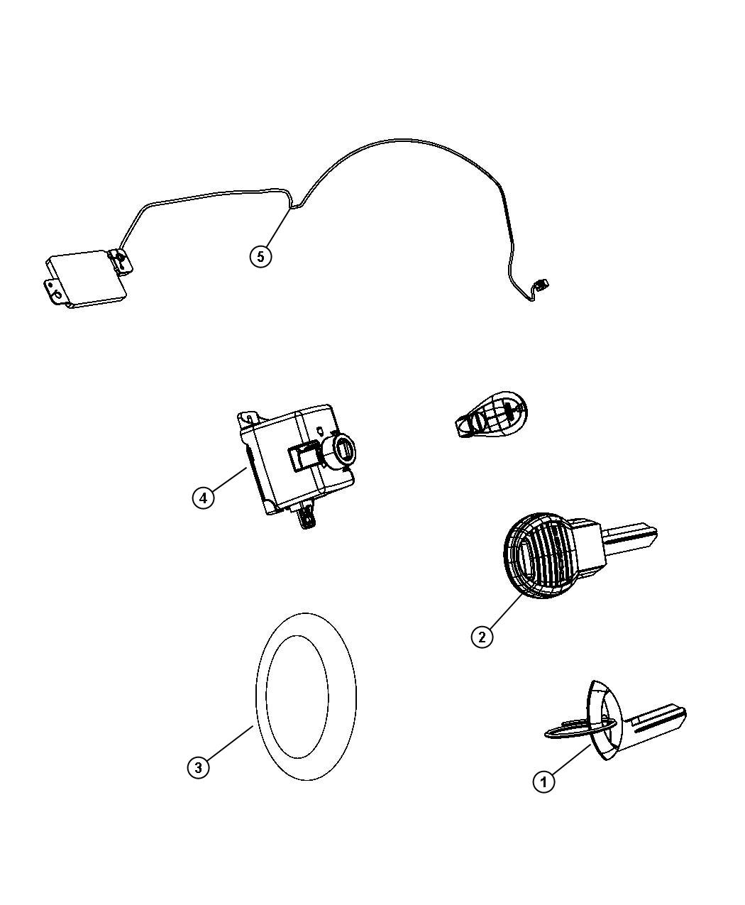 Diagram Receiver Modules, Keys, and Key Fobs. for your 2013 Ram 1500   