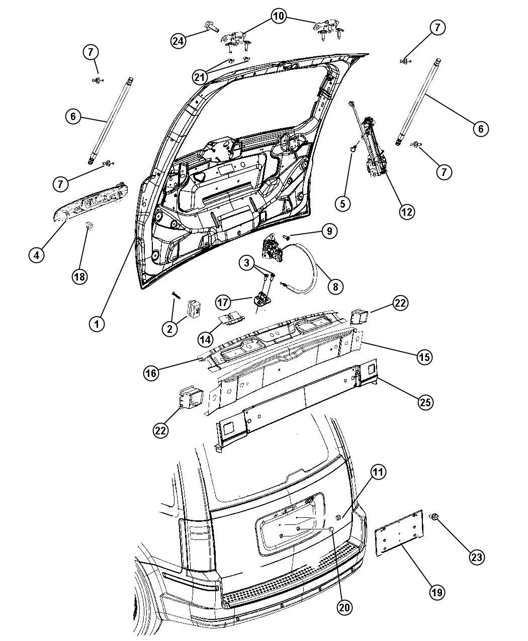 Diagram Liftgates. for your Chrysler