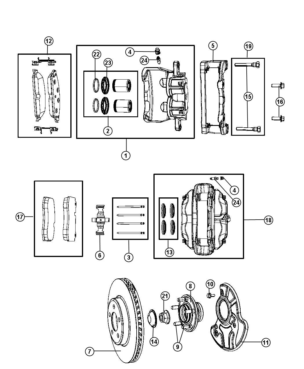 Brakes, Front. Diagram