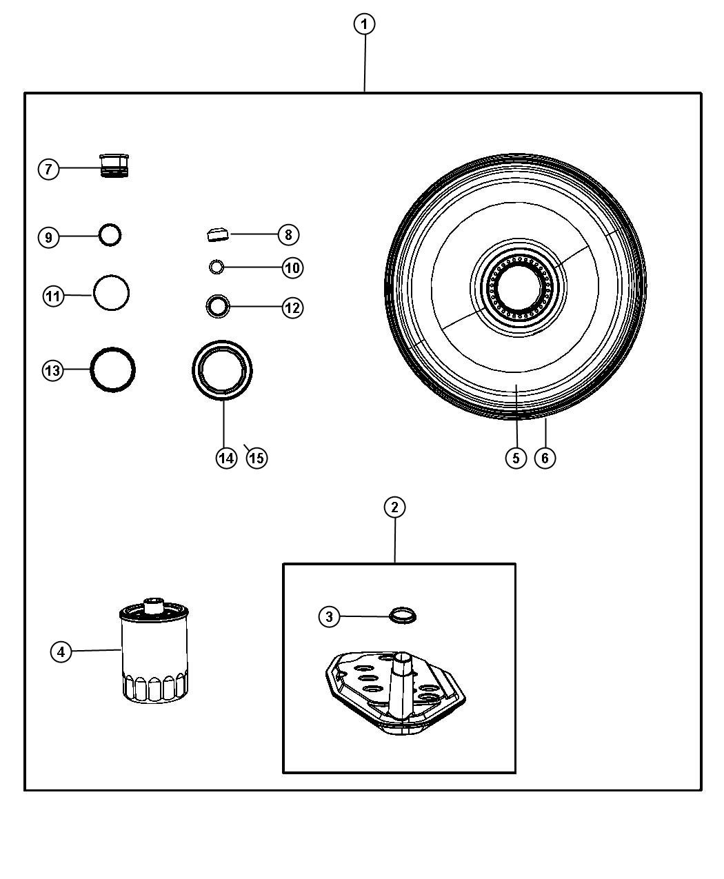 Diagram Seal and Shim Packages. for your Chrysler Aspen  