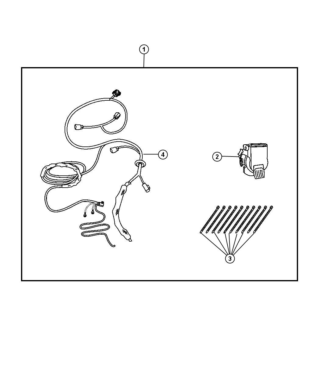Diagram Wiring Kit - Trailer Tow - 7-Way. for your 2020 Dodge Grand Caravan   