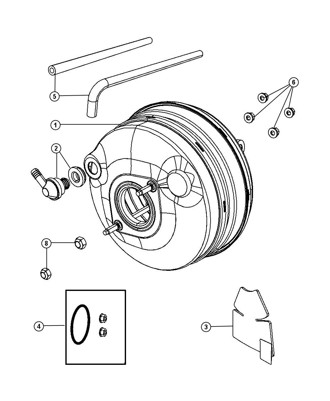 Booster,Vacuum Power Brake. Diagram