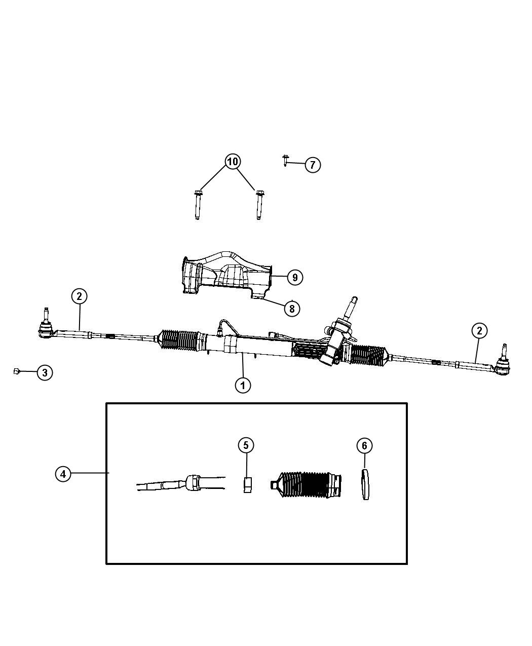 Gear Rack and Pinion. Diagram