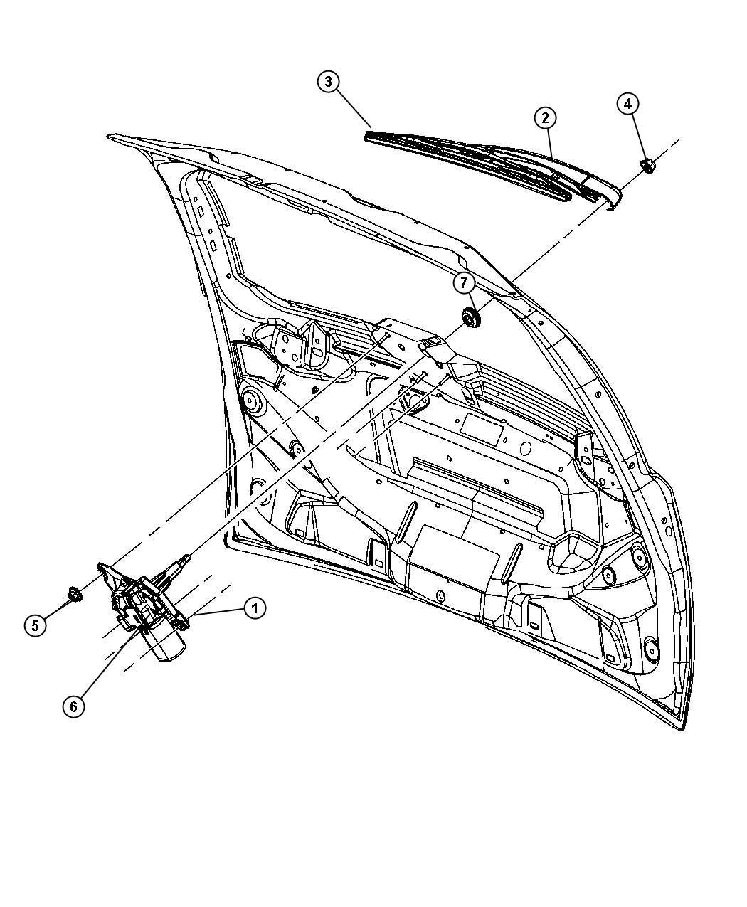 Diagram Wiper System Rear. for your Dodge Grand Caravan  