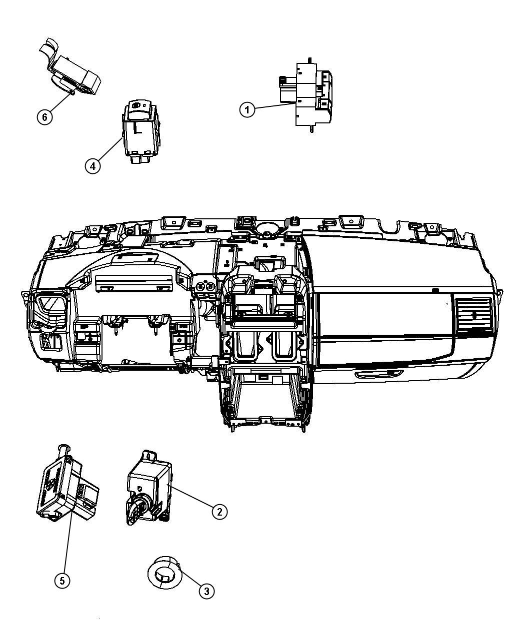 Switches Instrument Panel. Diagram