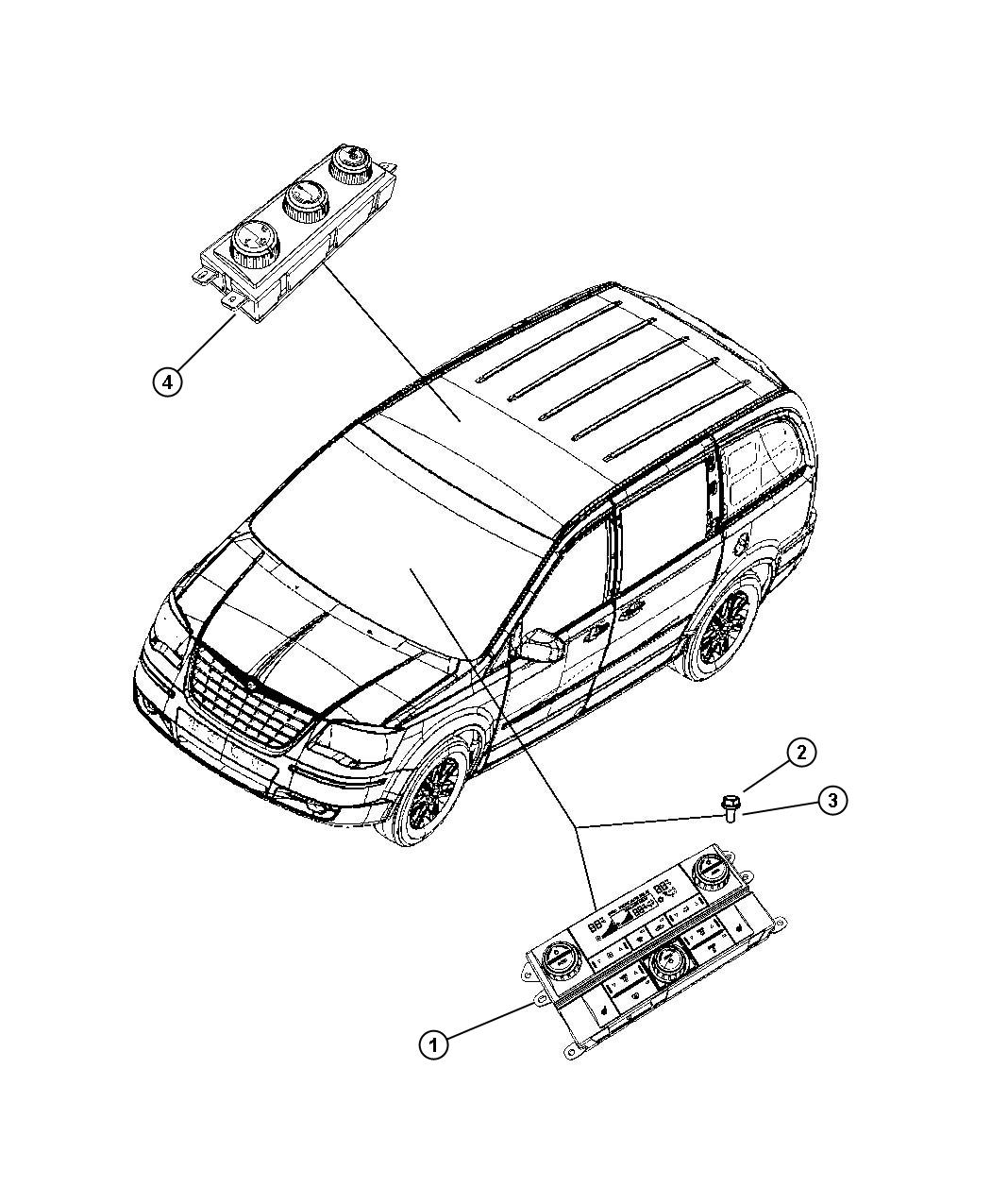 Diagram Switches Heating and Air Cinditioning. for your Chrysler 300 M 