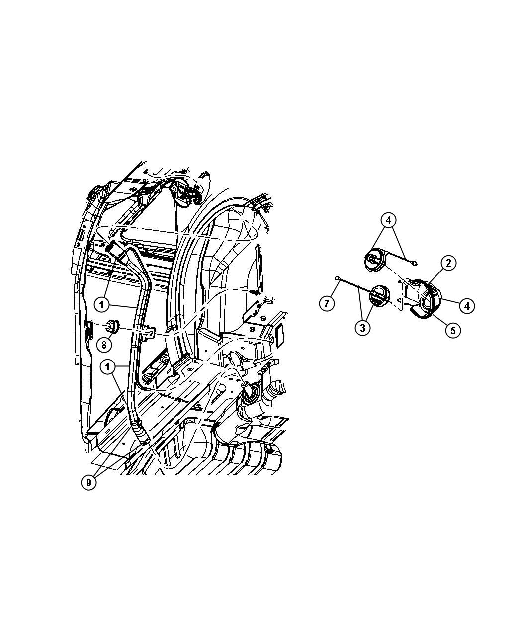 Diagram Fuel Filler Tube and Related. for your Chrysler