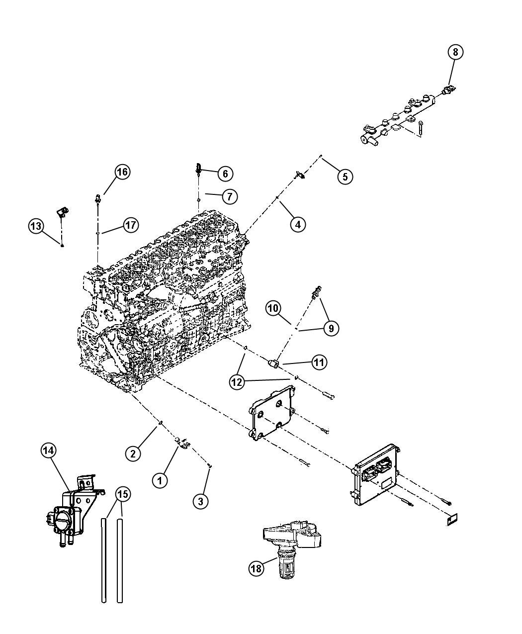 Diagram Sensors Diesel Engine. for your Dodge Ram 3500  