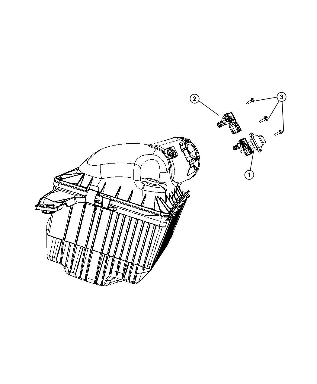 Diagram Sensors Air Cleaner Diesel. for your Dodge Ram 3500  