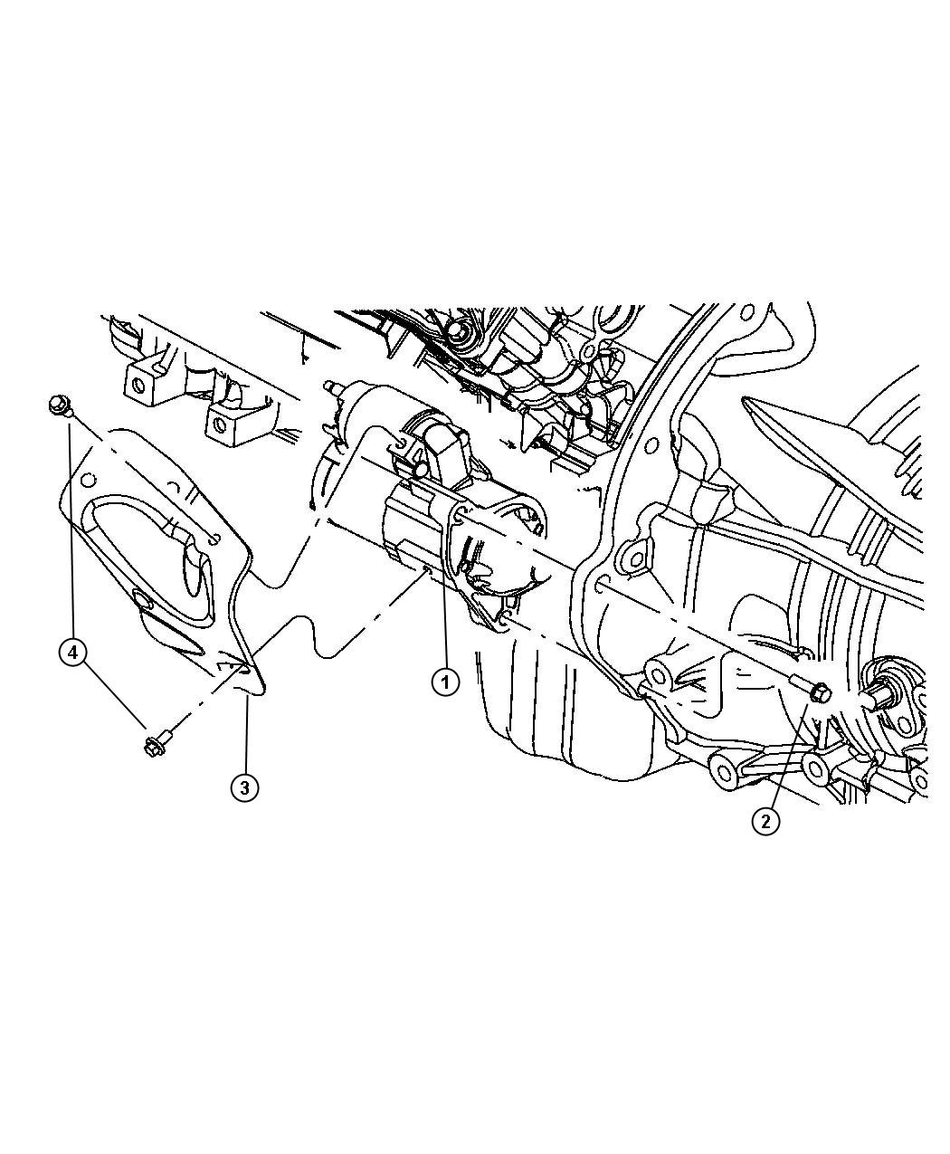 Diagram Starter and Related Parts. for your 2000 Chrysler 300  M 