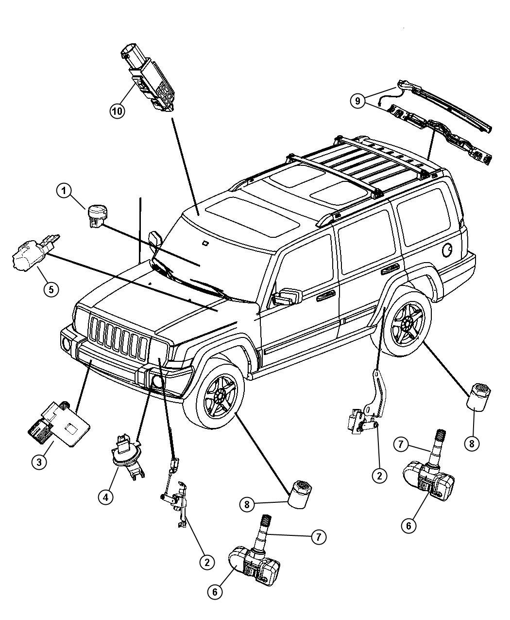 Diagram Sensors Body. for your Jeep