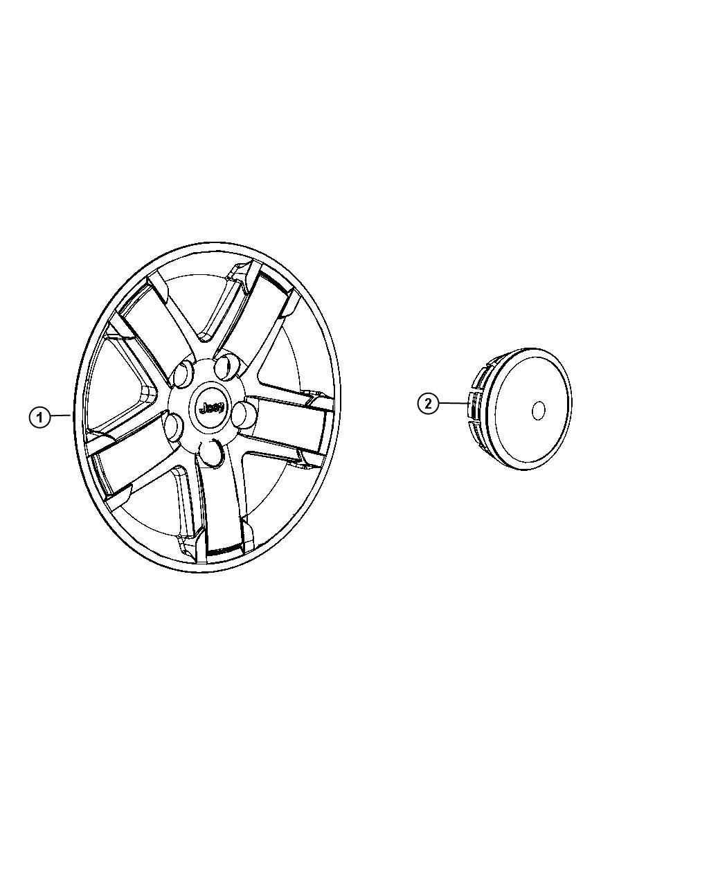 Caps, Wheel Cover and Center. Diagram