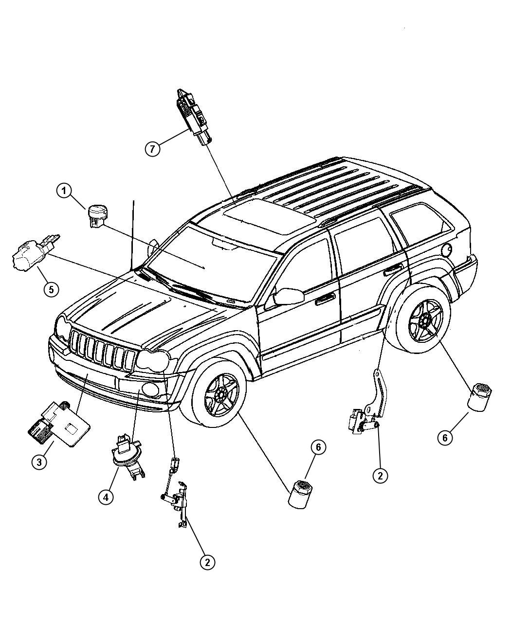 Diagram Sensors Body. for your Jeep