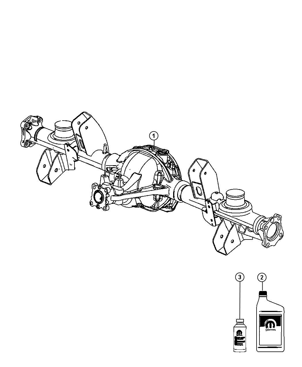 Diagram Axle Assembly, Rear. for your Jeep