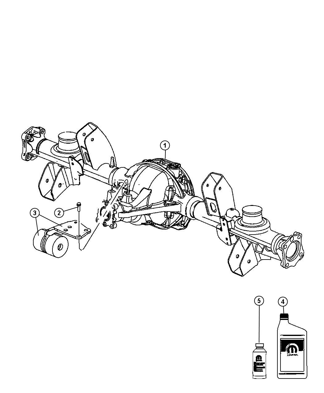 Axle Assembly, Rear. Diagram