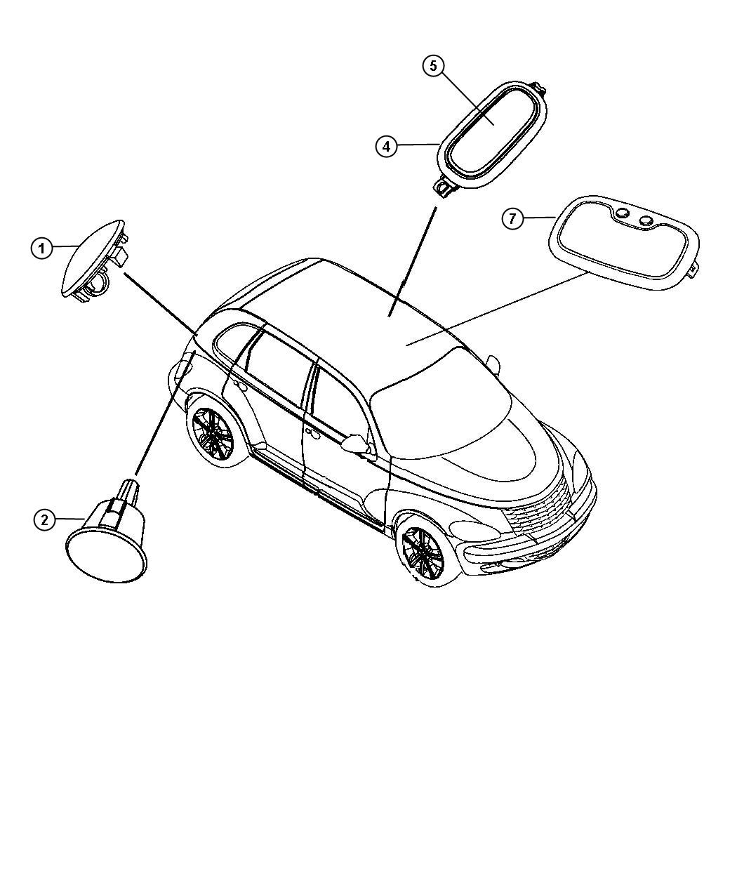 Diagram Lamps Interior. for your Chrysler 300 M 