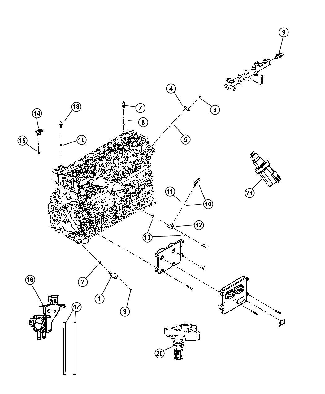 Diagram Sensors Engine. for your 2010 Ram 2500   