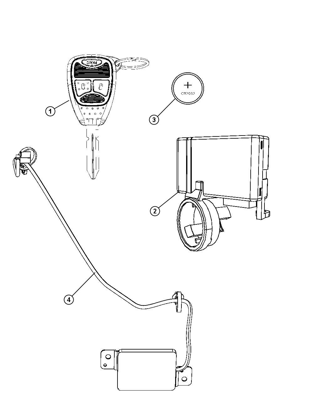 Diagram Receiver Module, Keys and Key FOBS. for your 2013 Ram 1500   