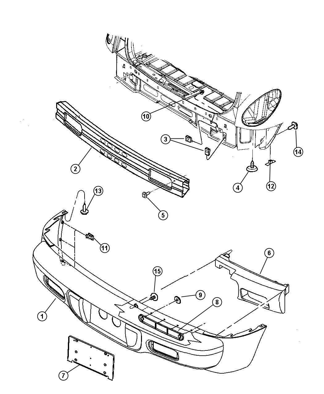 Diagram Fascia, Rear. for your 2015 Chrysler 300 C LUXURY SERIES 5.7L HEMI V8 