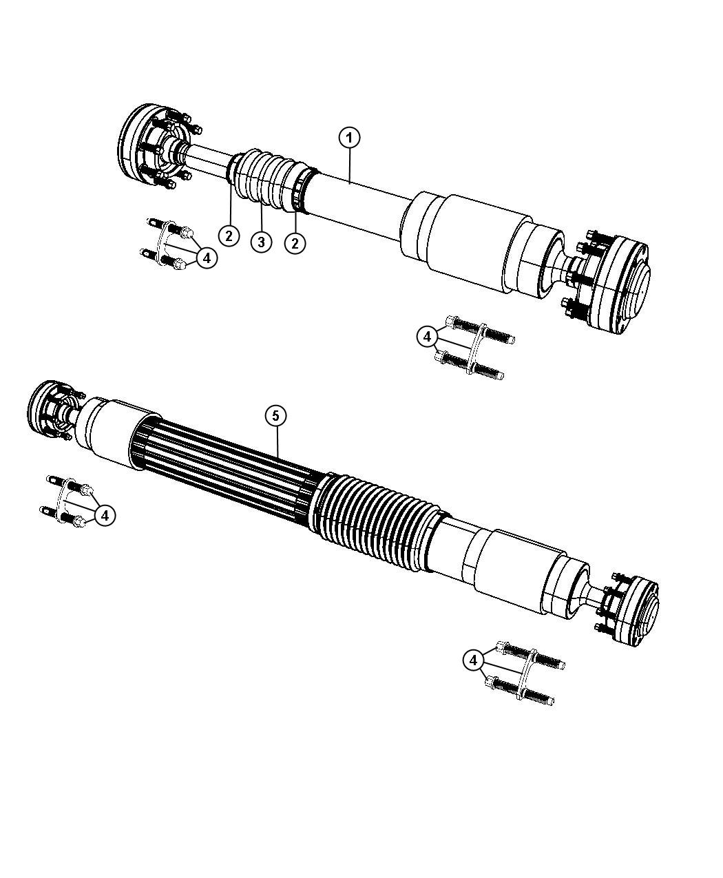 Diagram Shaft,Drive, Rear, 1 Piece. for your 2003 Chrysler 300  M 