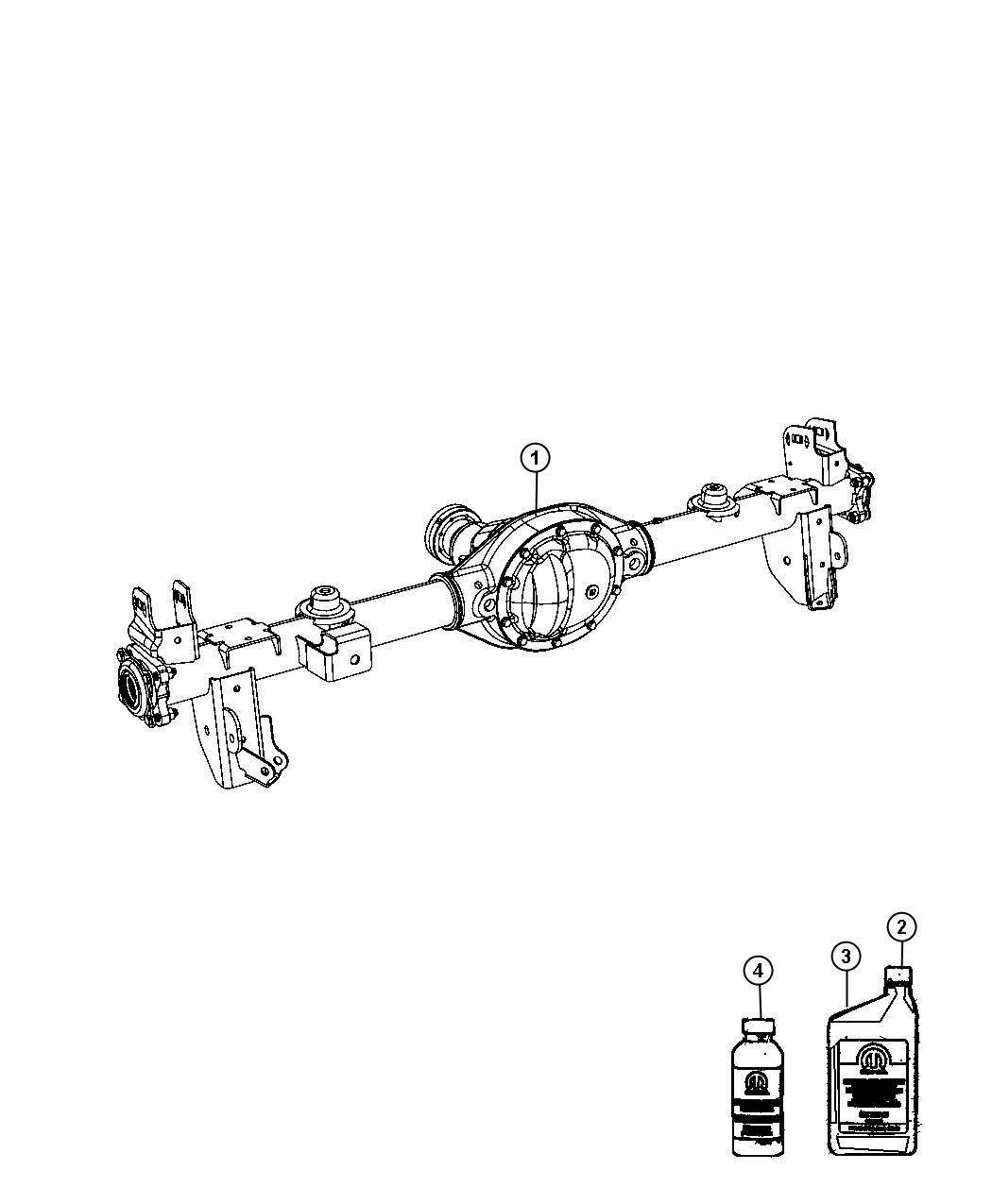 Diagram Axle Assembly, Rear. for your 2005 Jeep Grand Cherokee   