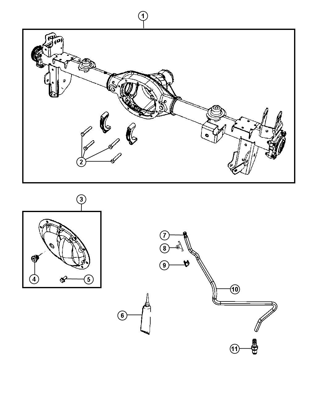 Diagram Housing and Vent,Rear Axle. for your 2003 Chrysler 300  M 