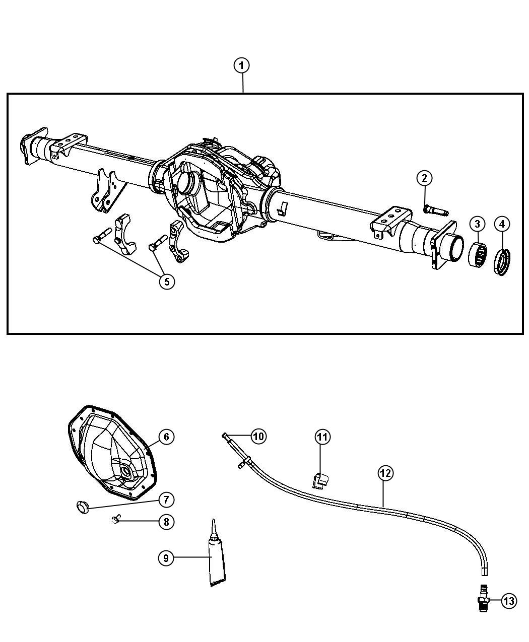 Housing and Vent,Rear Axle. Diagram