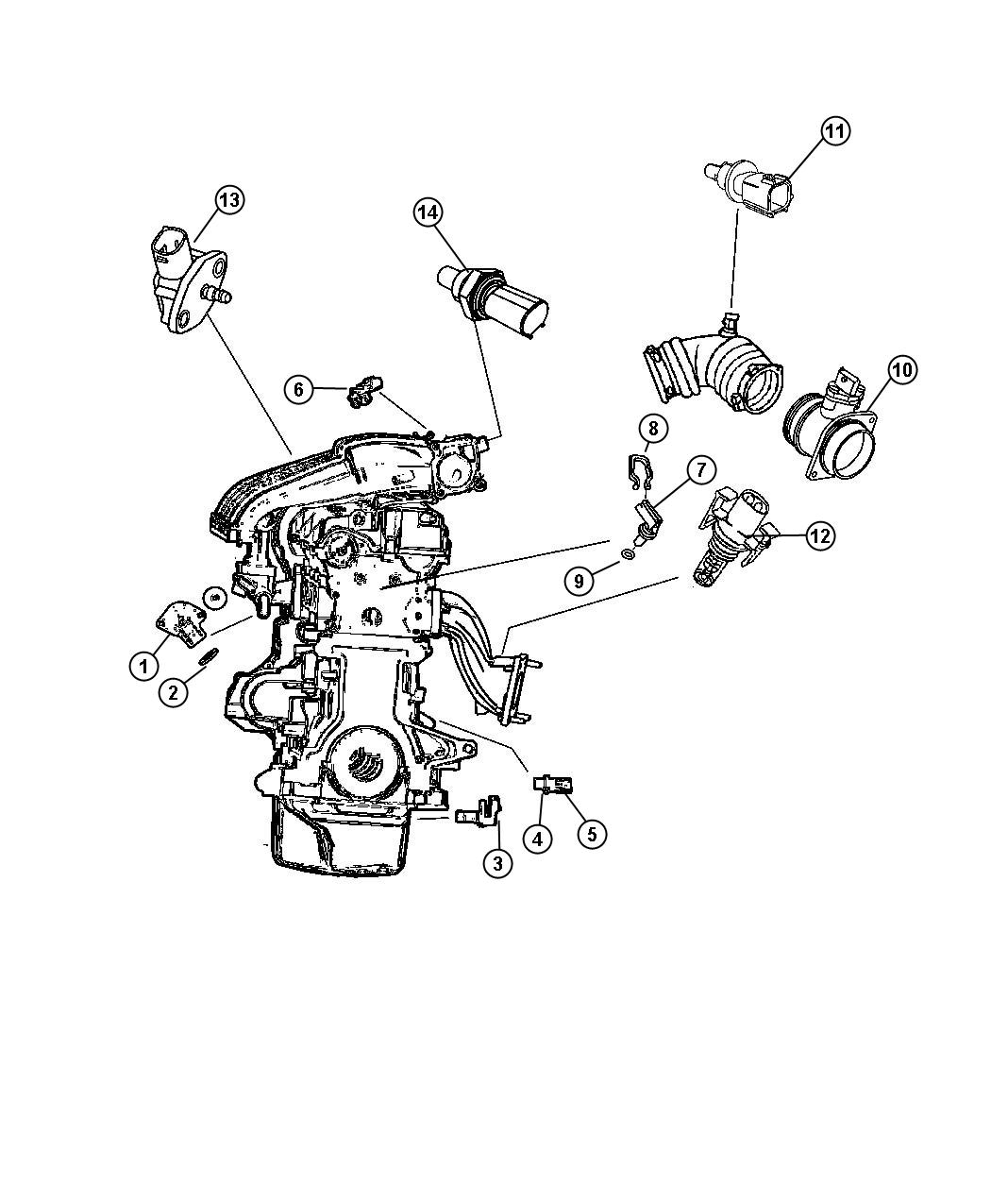 Diagram Sensors Engine. for your 2017 Chrysler 300 S 3.6L V6 AWD 