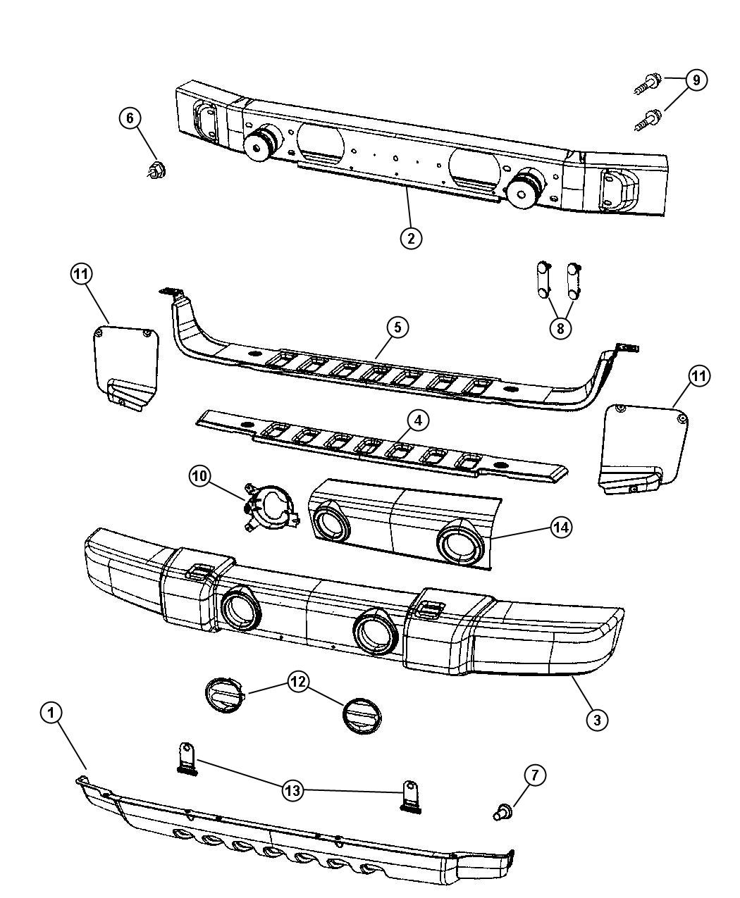 Diagram Fascia, Front. for your Chrysler 300  M