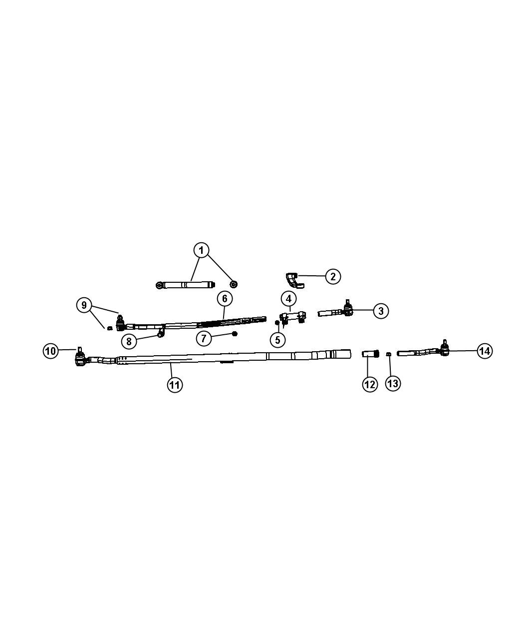 Steering Linkage- Right Hand Drive. Diagram