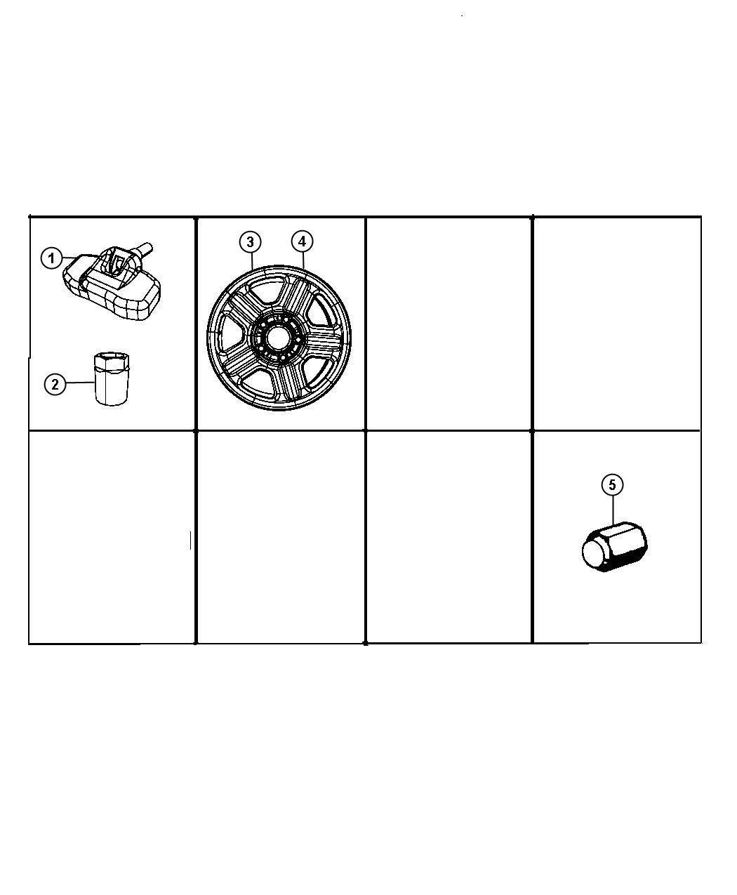 Diagram Wheels and Hardware. for your Jeep