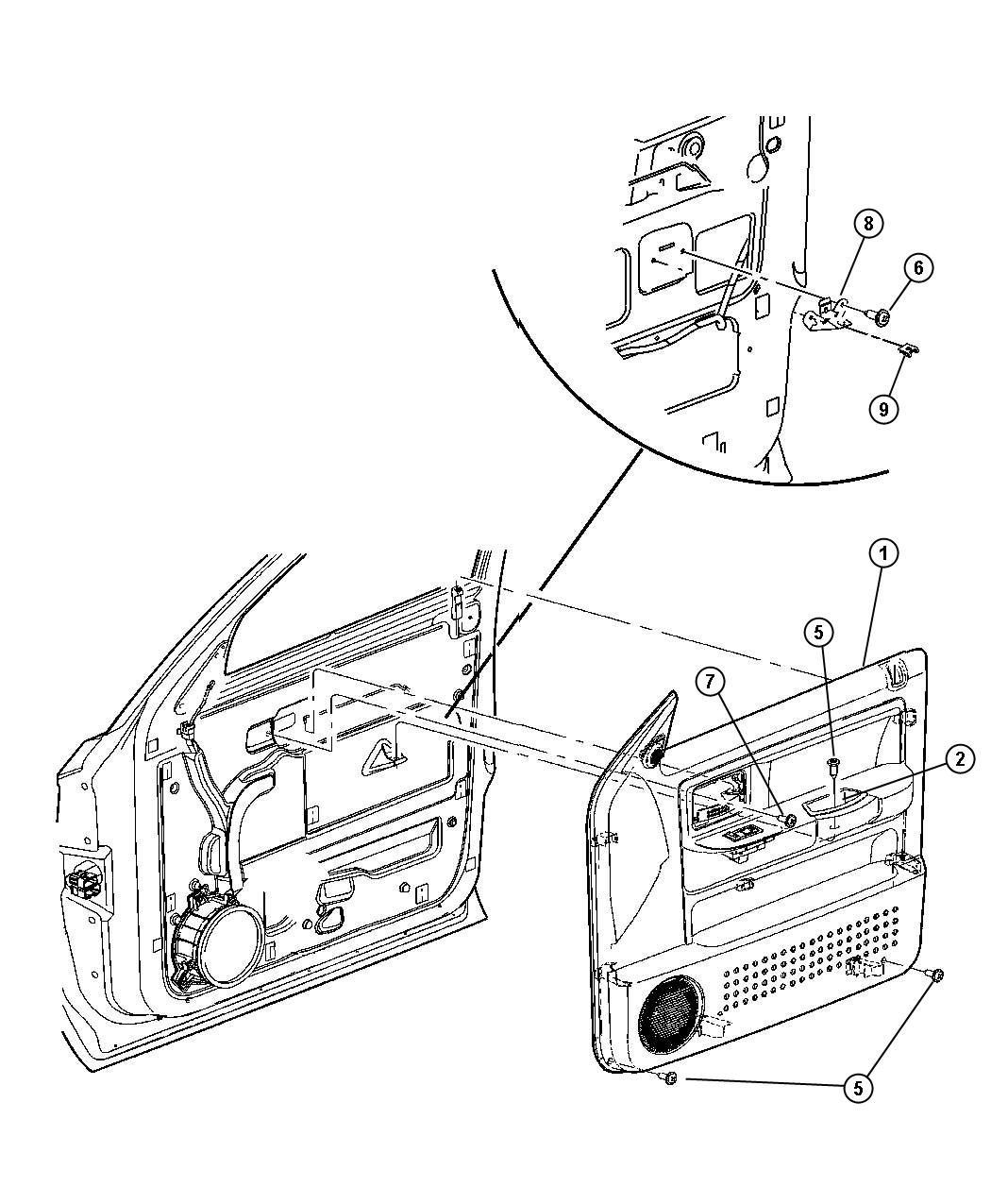 Front Door Trim Panels. Diagram