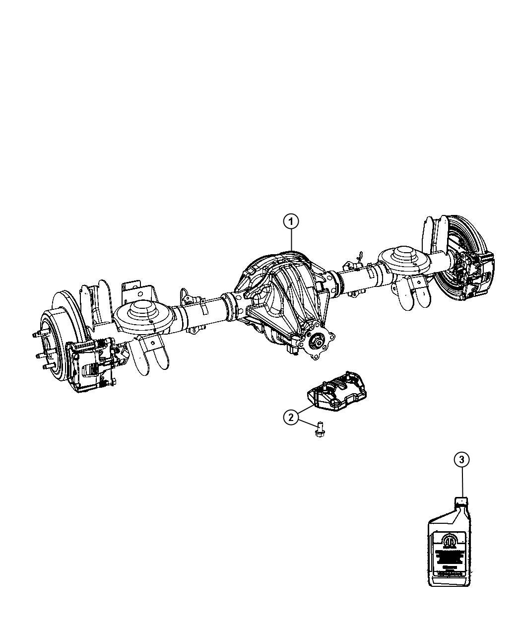 Diagram Axle Assembly,Rear. for your Jeep Liberty  