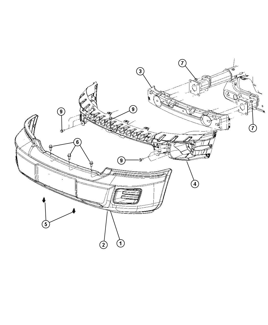 Diagram Fascia, Front. for your 2023 Dodge Charger   