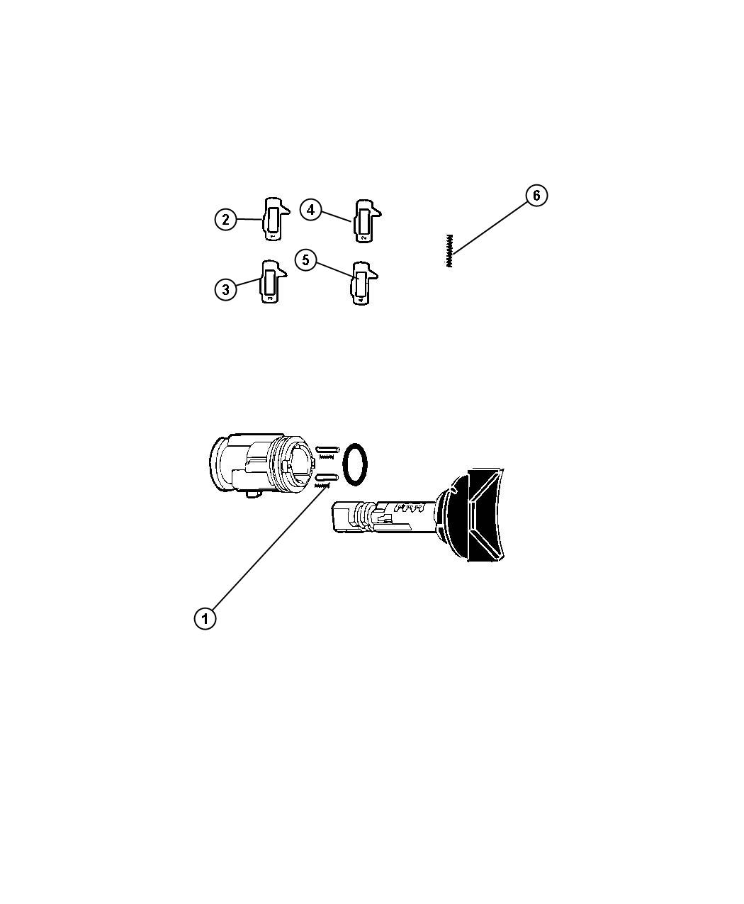 Diagram Ignition Lock Cylinder. for your Chrysler Sebring  