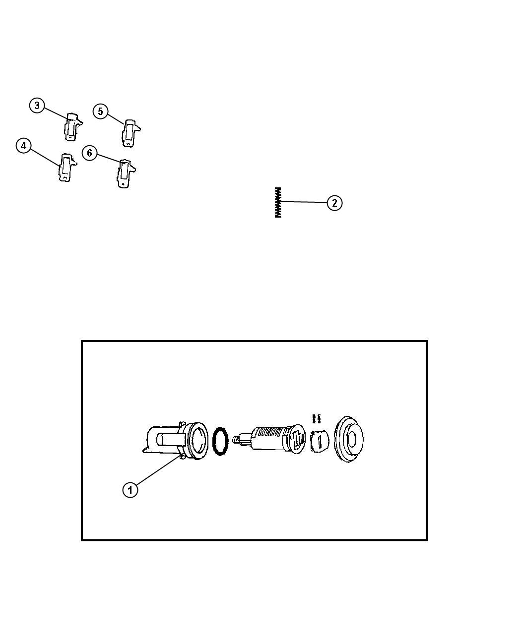 Diagram Ignition Lock Cylinder. for your 2004 Chrysler Sebring   